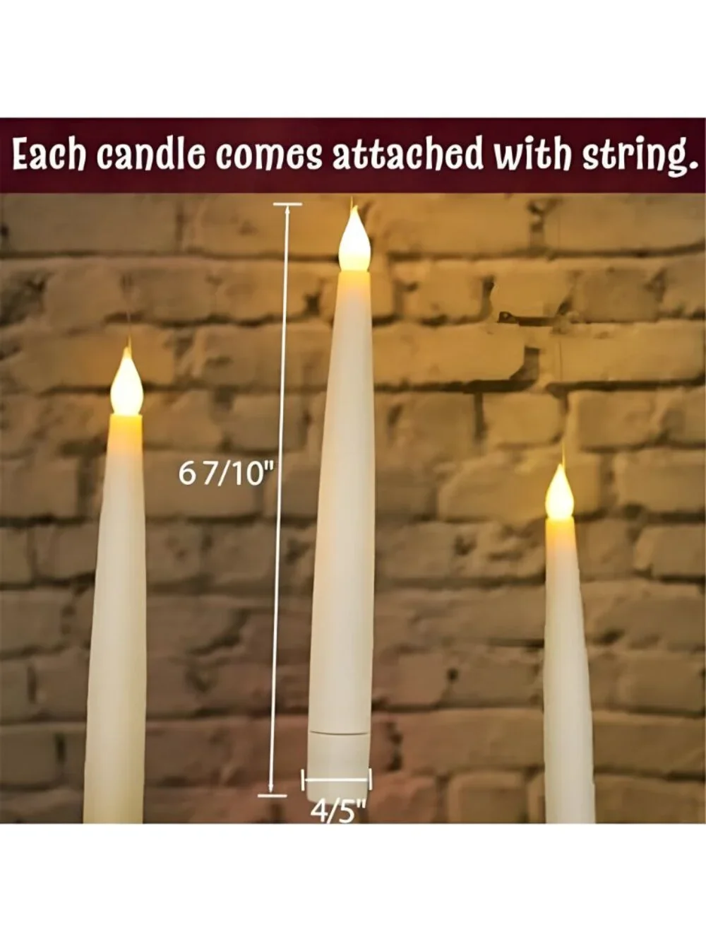 Floating Candles with Wand, 12 Pcs Magic Flickering Light